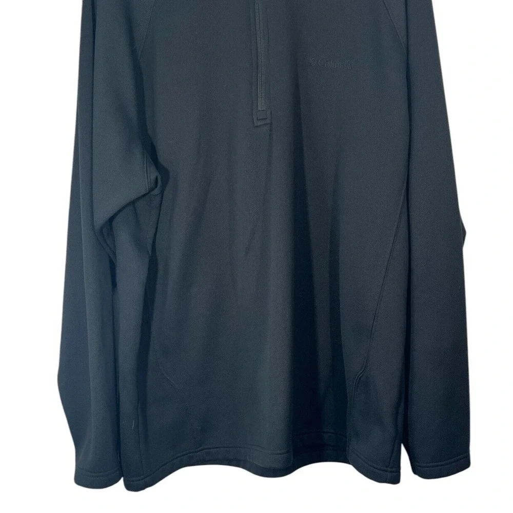 Columbia Men's 1/4 Zip Pullover Sweater - Sweatshirt Fleece Lined XL Black